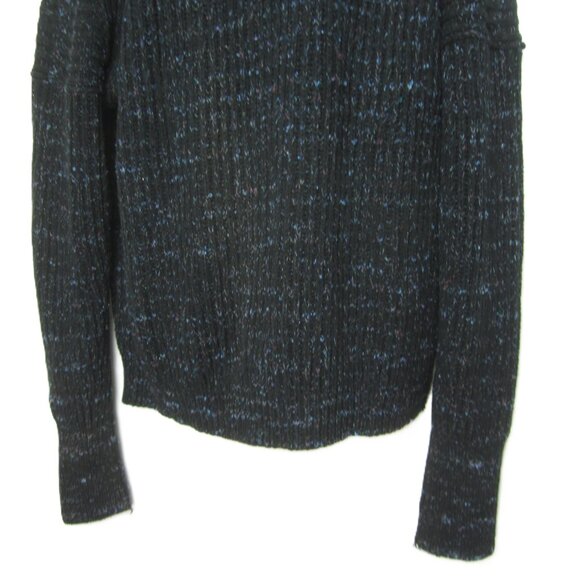 Free People XS Womens Leo Blacklight Party Cowl Neck Turtleneck Sweater Black - Picture 5 of 12